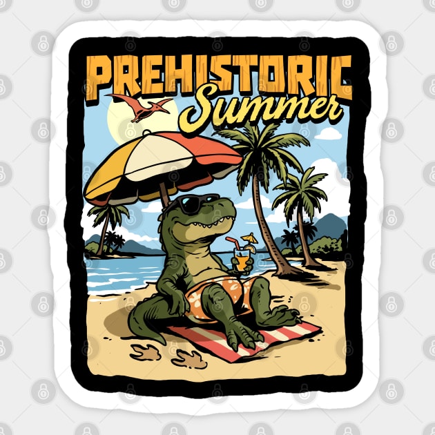 Prehistoric Summer Sticker by GoshWow®